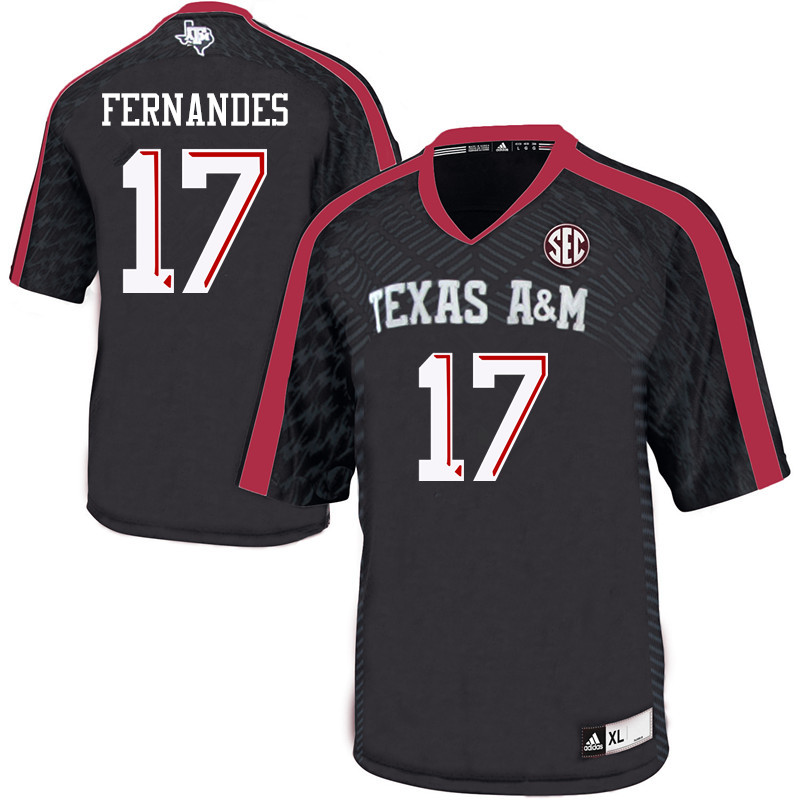 Men #17 Alex Fernandes Texas A&M Aggies College Football Jerseys Sale-Black - Click Image to Close